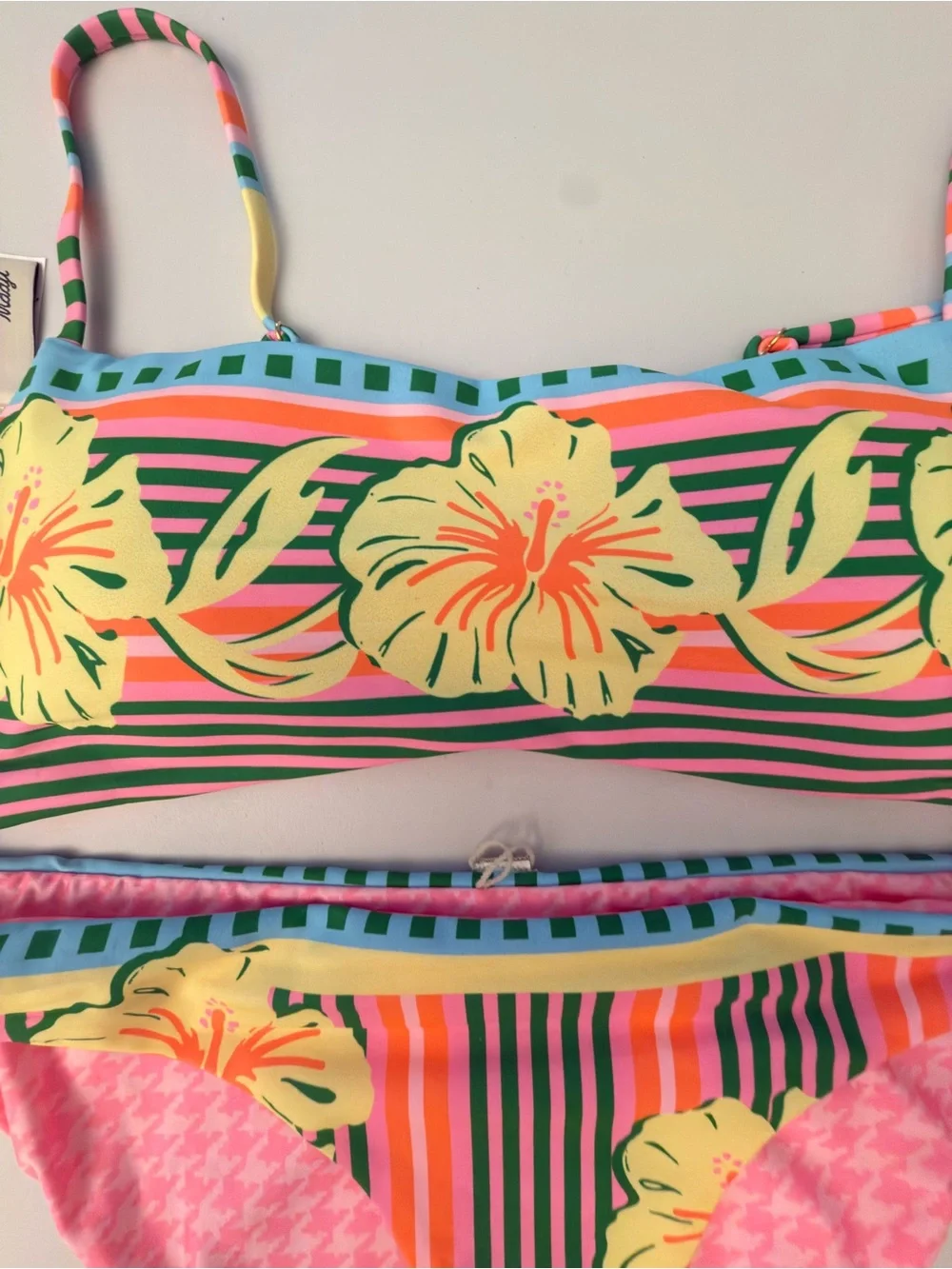 Maaji Striped Paradise Bikini Medium NWT
